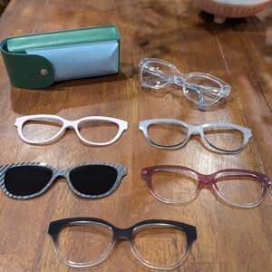 Stylish Pair Eyewear Women's Glasses Set - Black, Red, Pink, Gray